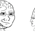 Meme Generator - Brain Mask Wojak vs. Big Brain Chad Wojak - Newfa